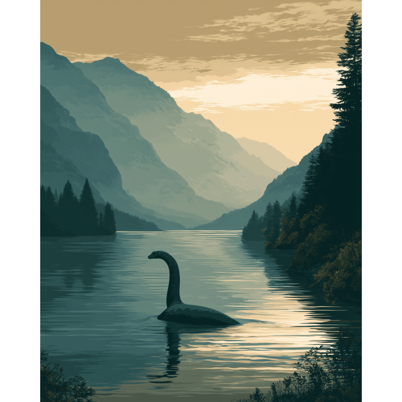 Malen nach Zahlen - Die Legende von Loch Ness - Malen nach Zahlen