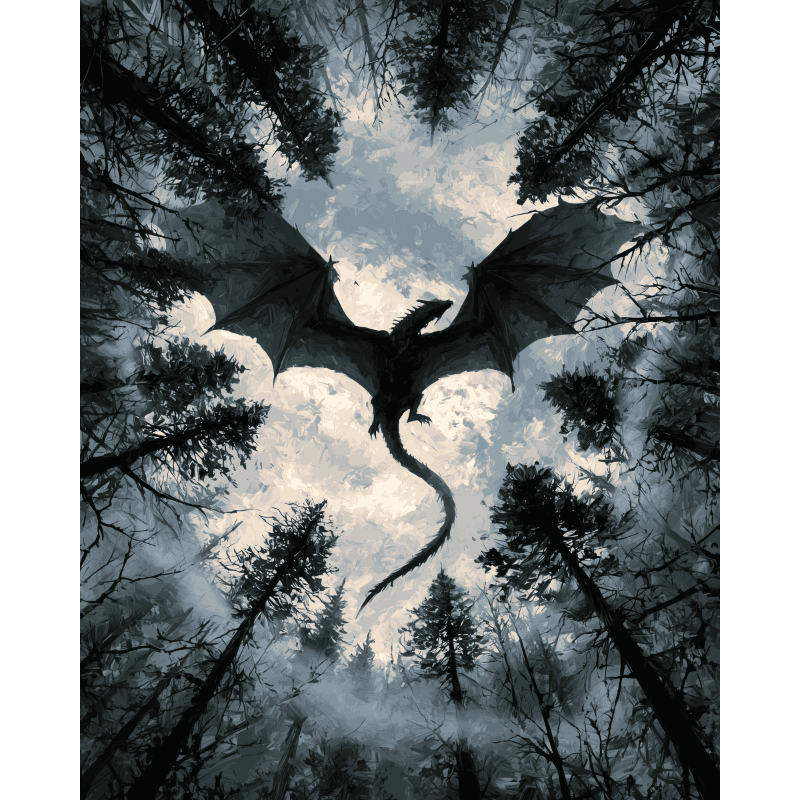 Malen nach Zahlen - Aufstieg des Drachen - Malen nach Zahlen