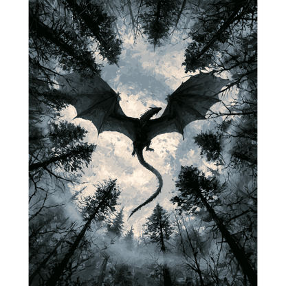 Malen nach Zahlen - Aufstieg des Drachen - Malen nach Zahlen