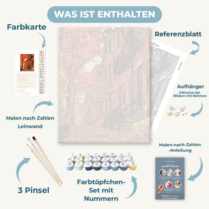 Malen nach Zahlen - Herbstliche Stadthäuser