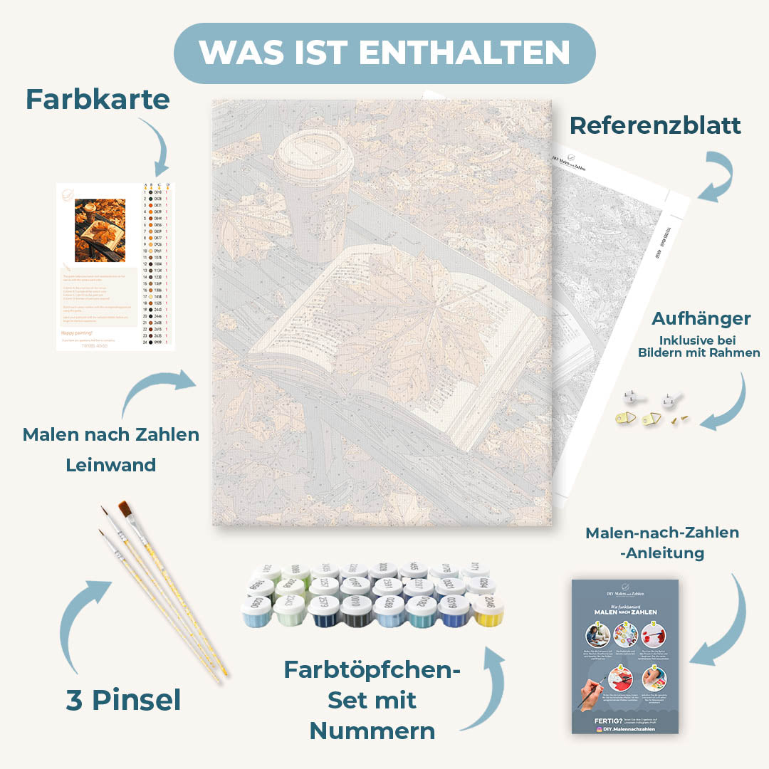 Malen nach Zahlen - Blätter & Lattes
