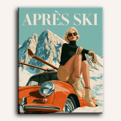 Malen nach Zahlen - Vintage-Ski-Chic