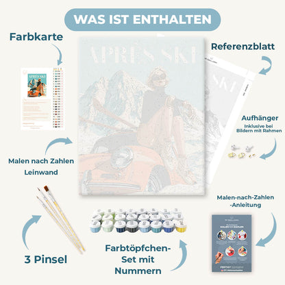 Malen nach Zahlen - Vintage-Ski-Chic