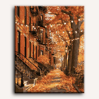 Malen nach Zahlen - Herbstlichter in Brooklyn