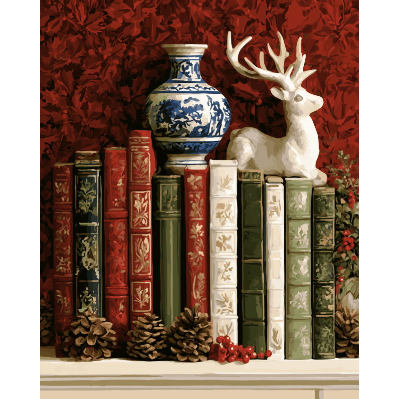 Malen nach Zahlen - Weihnachtsbibliothek - Malen nach Zahlen