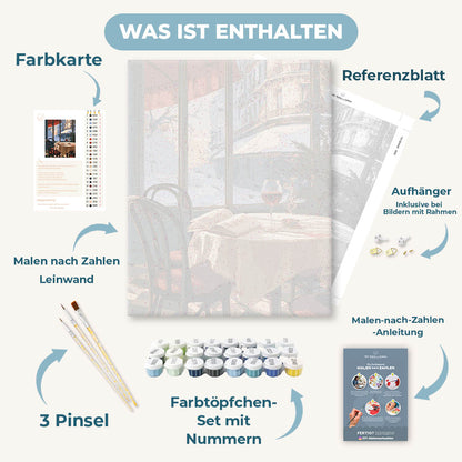 Malen nach Zahlen - Wein am Fenster