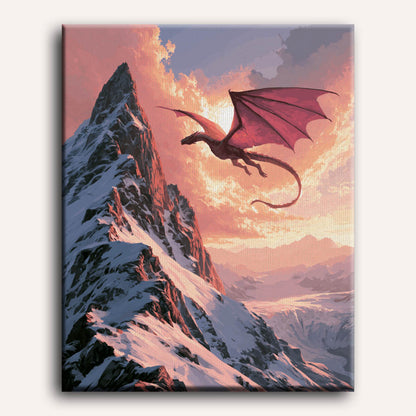 Malen nach Zahlen - Drache der Gipfel