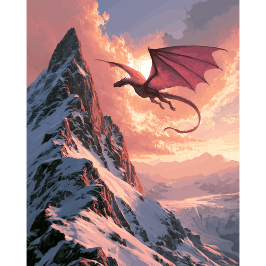 Malen nach Zahlen - Drache der Gipfel - Malen nach Zahlen