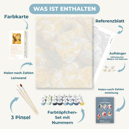 Malen nach Zahlen - Goldene Ringelschlange