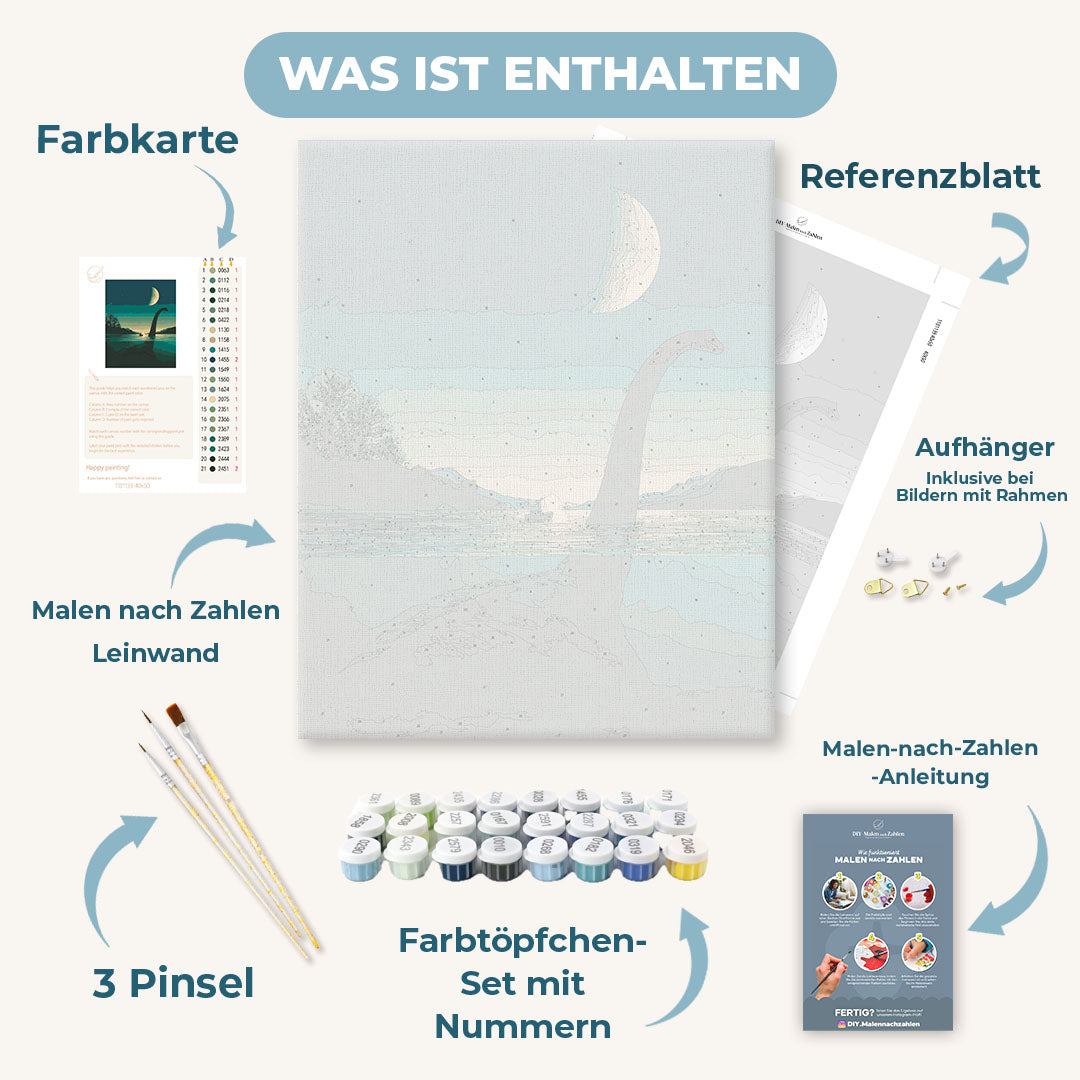 Malen nach Zahlen - Das Monster von Loch Ness