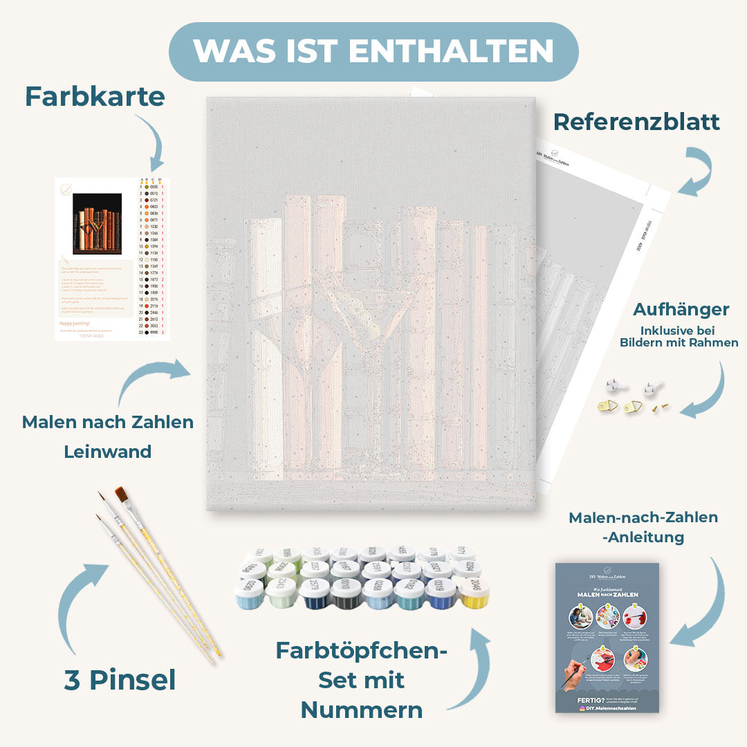 Malen nach Zahlen - Martini & Bücher