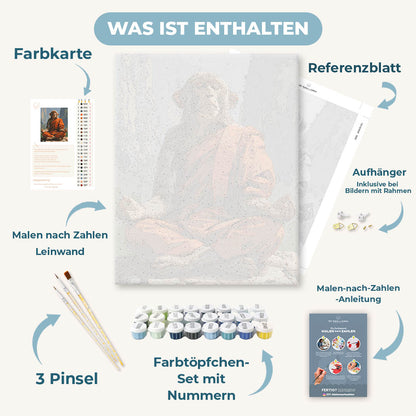 Malen nach Zahlen - Affen-Mönch