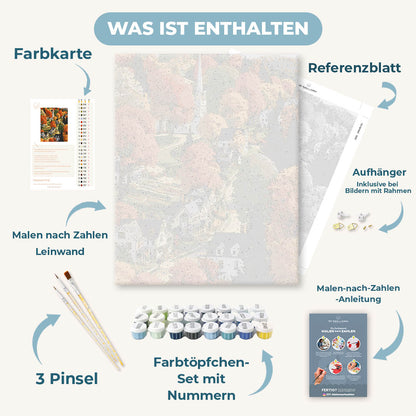 Malen nach Zahlen - Herbststädtchen in Neuengland