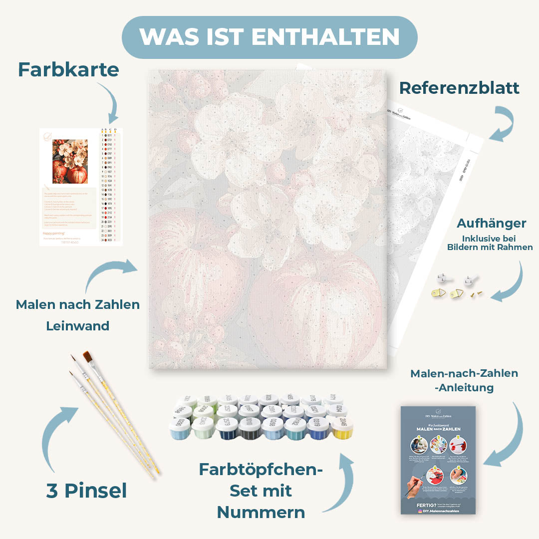 Malen nach Zahlen - Blühender Obstgarten