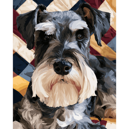 Malen nach Zahlen - Patriotischer Schnauzer - Malen nach Zahlen