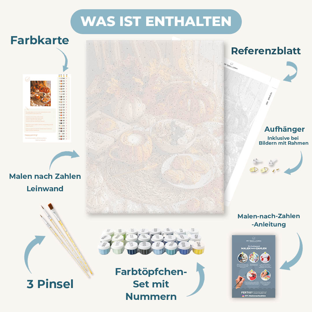 Malen nach Zahlen - Pumpkin Spice Flatlay