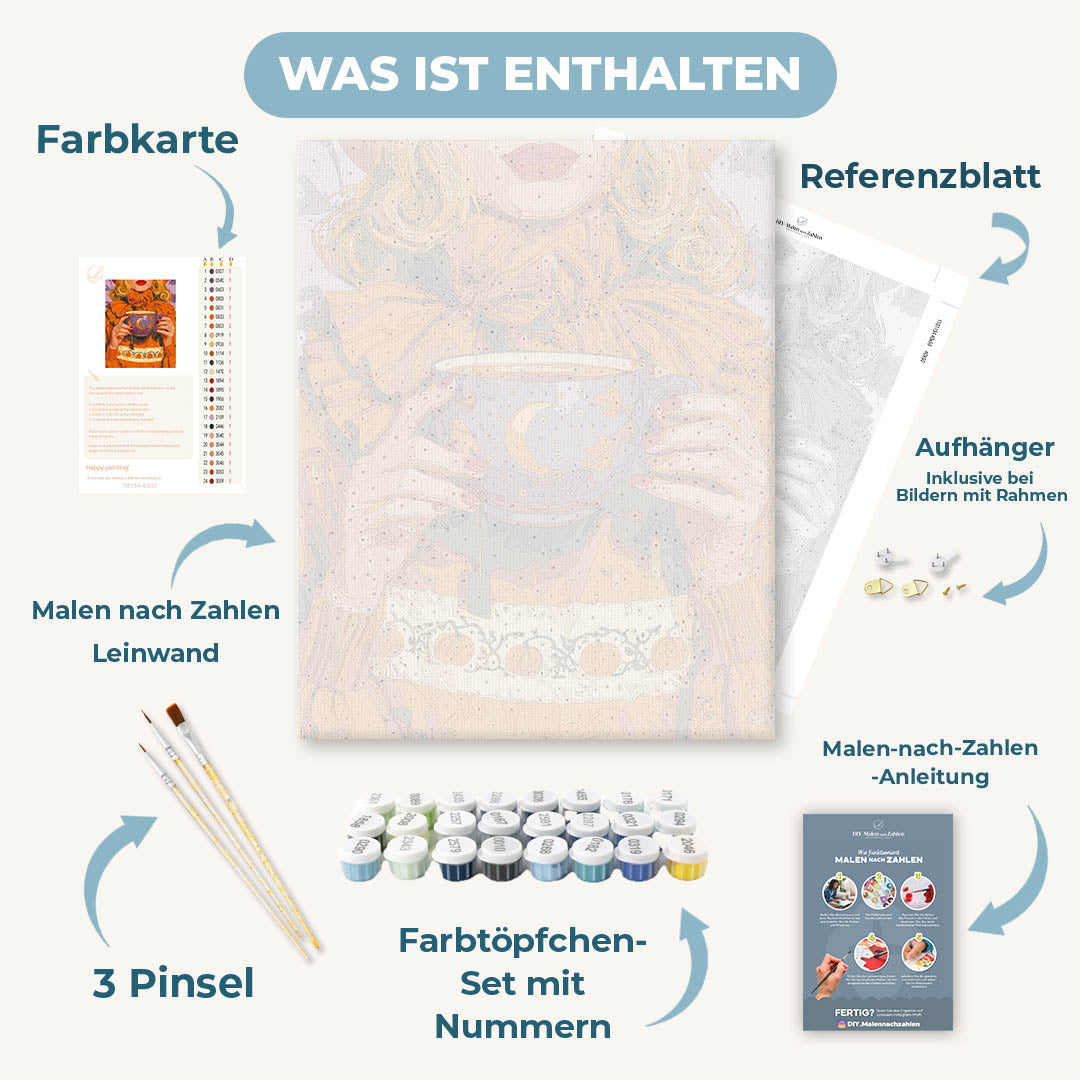 Malen nach Zahlen - Kürbis-Pullover-Schluck