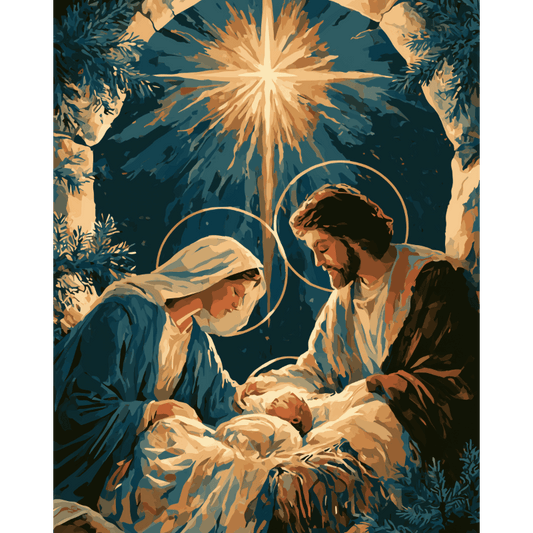 Malen nach Zahlen - Stern der Geburt Christi - Malen nach Zahlen