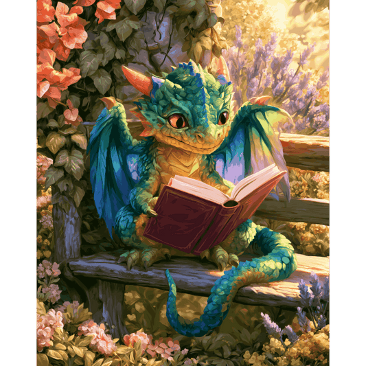 Malen nach Zahlen - Bougainvillea-Drache - Malen nach Zahlen