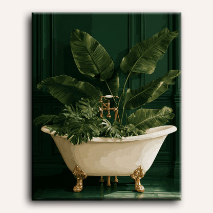 Malen nach Zahlen - Botanische Badewanne