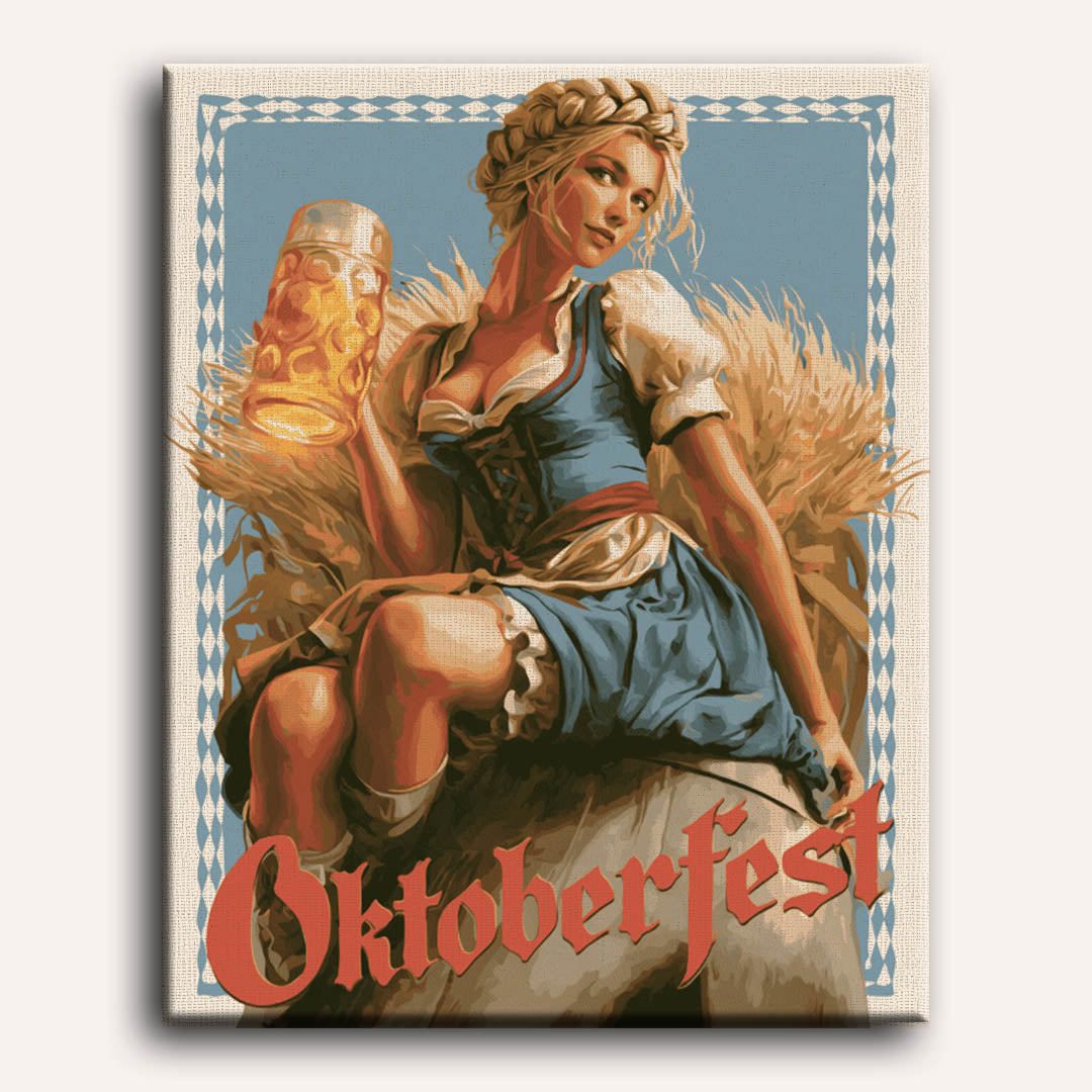 Malen nach Zahlen - Oktoberfest-Fräulein