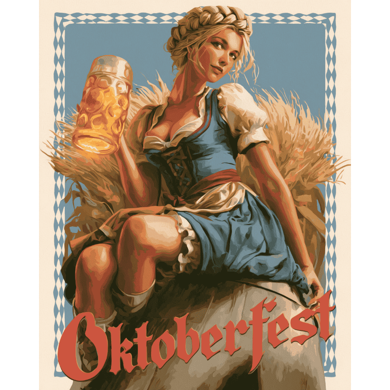Malen nach Zahlen - Oktoberfest-Fräulein
