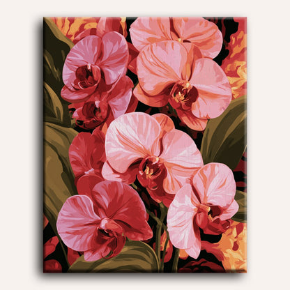 Malen nach Zahlen - Zartrosa Orchidee