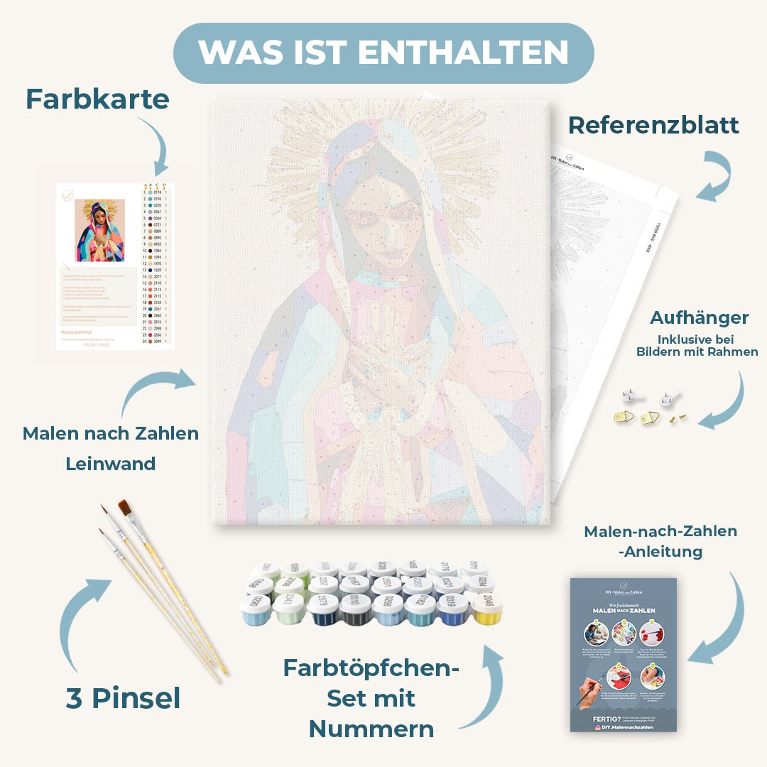 Malen nach Zahlen - Strahlende Madonna