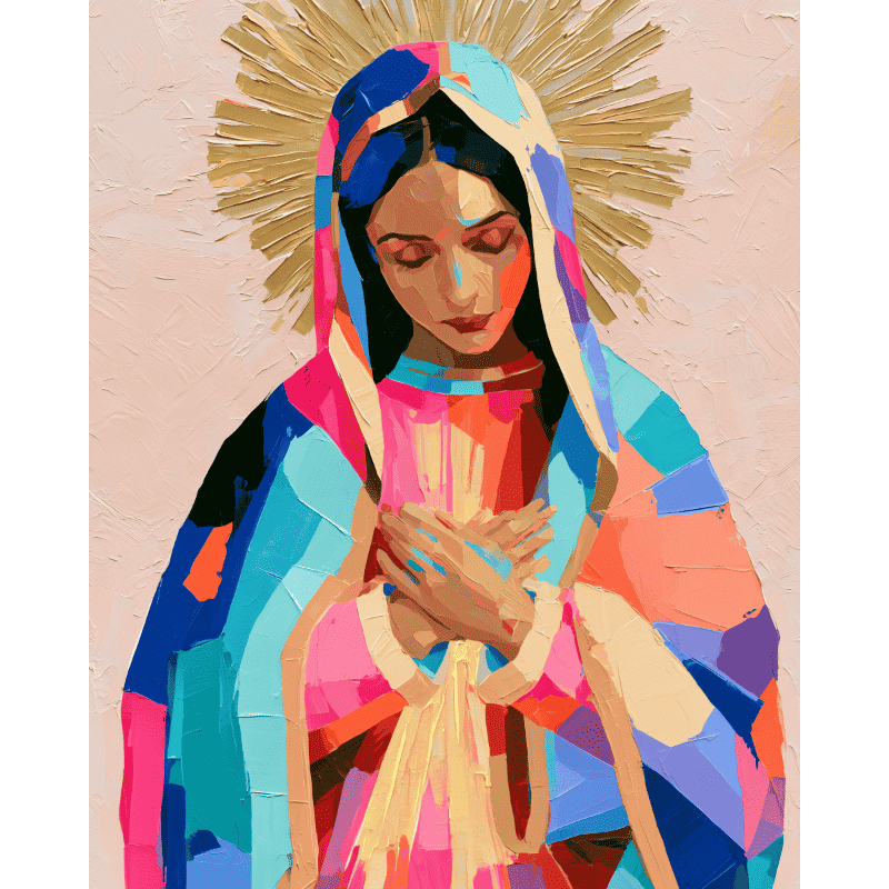 Malen nach Zahlen - Strahlende Madonna