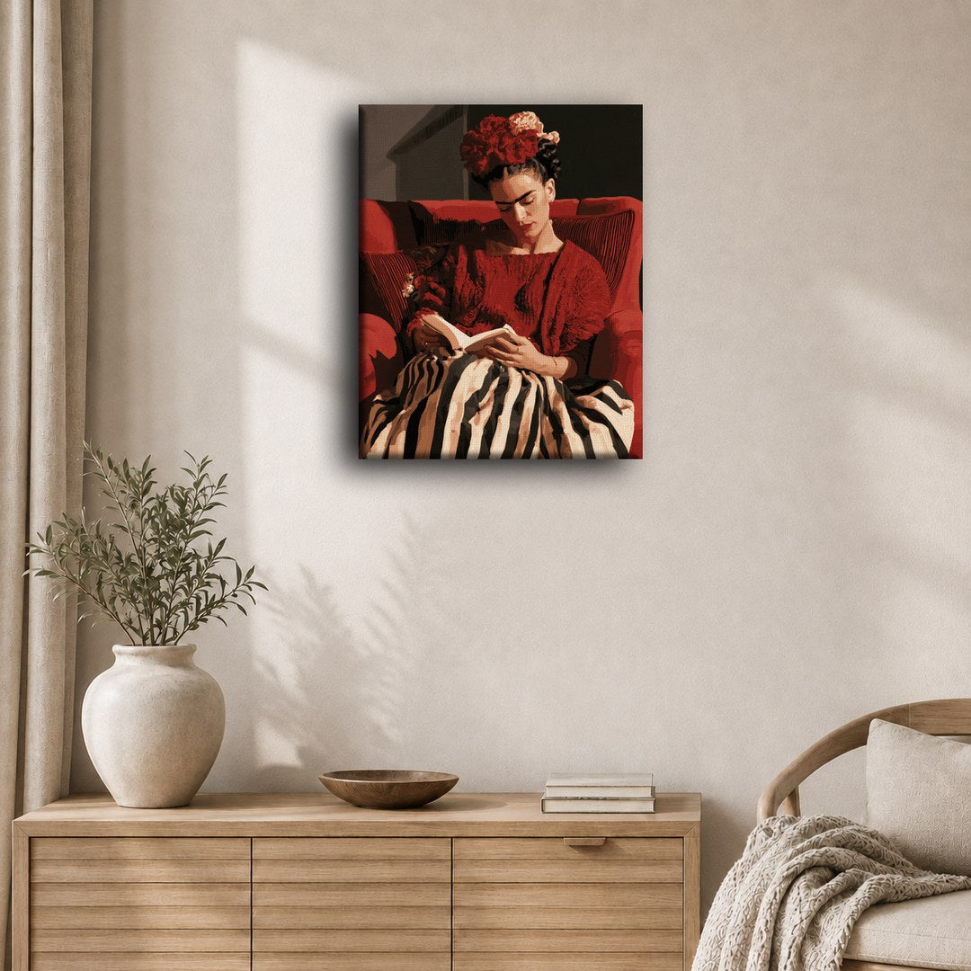 Malen nach Zahlen - Lesende Frida