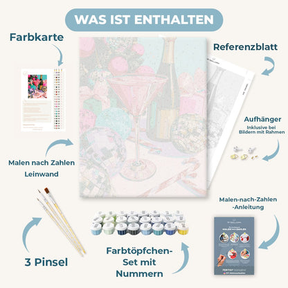 Malen nach Zahlen - Zuckerstangen-Cosmo