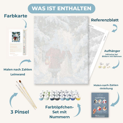 Malen nach Zahlen - Weihnachtsmanns verschneiter Spaziergang