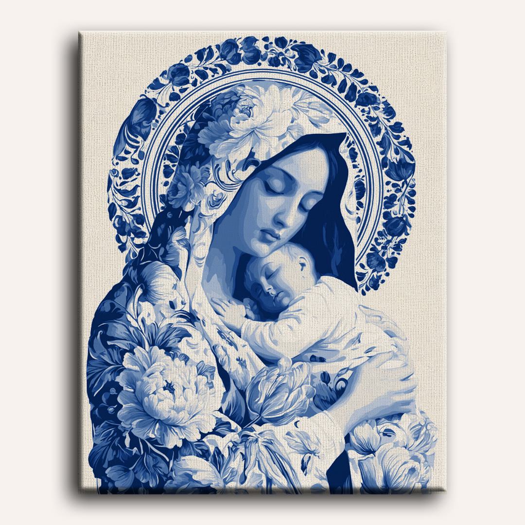 Malen nach Zahlen - Delfter Madonna mit Kind