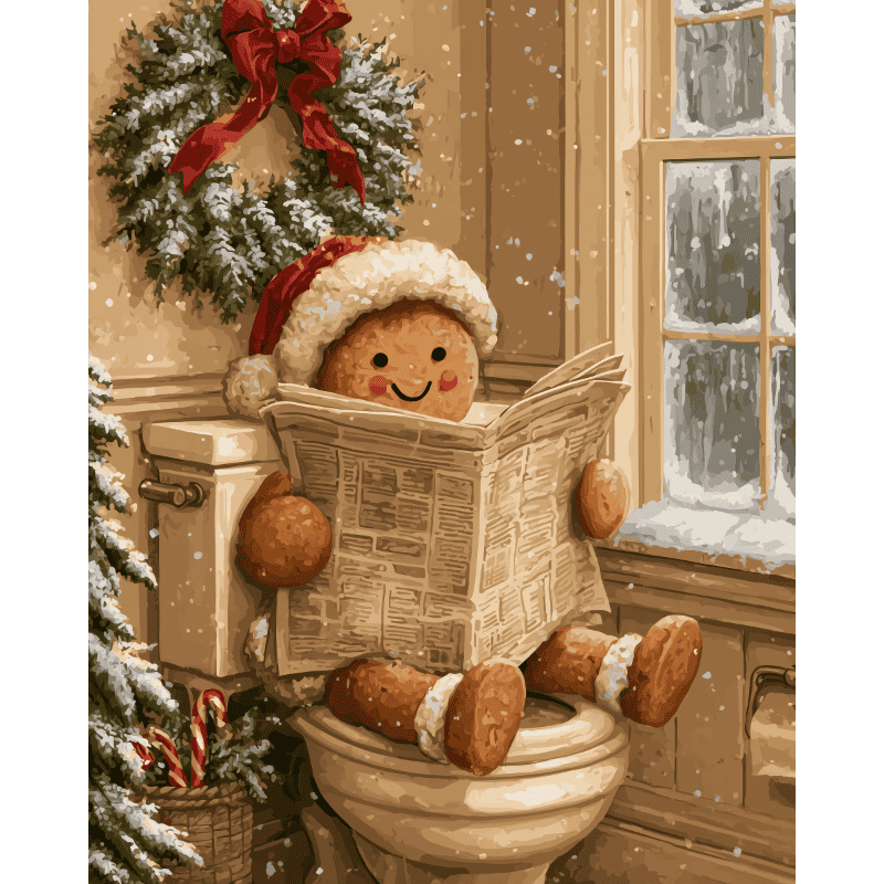Malen nach Zahlen - Lebkuchenmanns Morgenlektüre