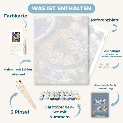Malen nach Zahlen - Delfter Keksdose