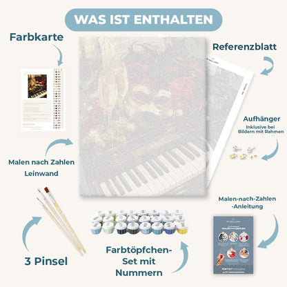 Malen nach Zahlen - Maskenball am Klavier