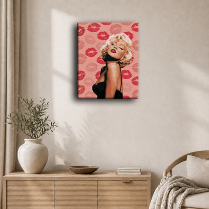 Malen nach Zahlen - Marilyn in Küssen