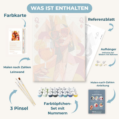 Malen nach Zahlen - Karo-Dame-Spritz