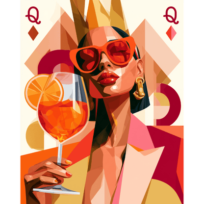 Malen nach Zahlen - Karo-Dame-Spritz