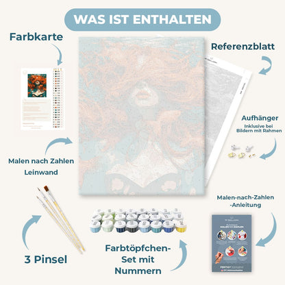 Malen nach Zahlen - Goldfische im Haar