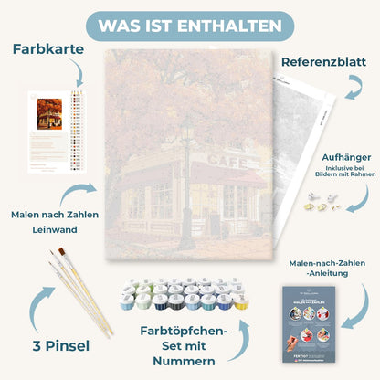 Malen nach Zahlen - Herbstliche Café-Ecke