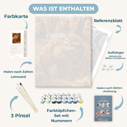 Malen nach Zahlen - Fuchs auf dem Heuballen
