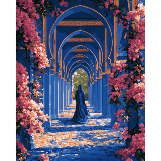 Malen nach Zahlen - Spaziergang durch den Bougainvillea-Riad