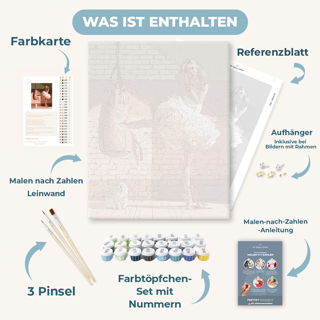 Malen nach Zahlen - Rosa Handschuhe, Spitzenschuhe