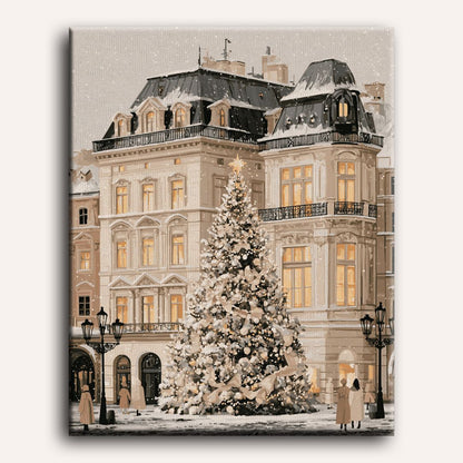 Malen nach Zahlen - Herrenhausplatz zu Weihnachten