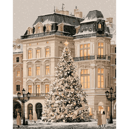 Malen nach Zahlen - Herrenhausplatz zu Weihnachten