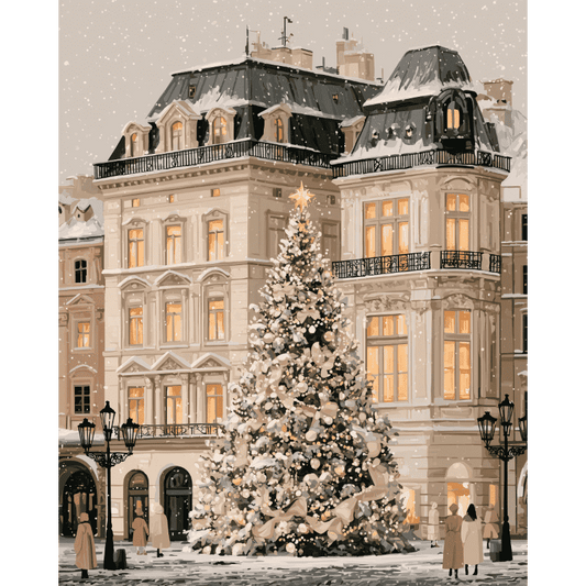 Malen nach Zahlen - Herrenhausplatz zu Weihnachten