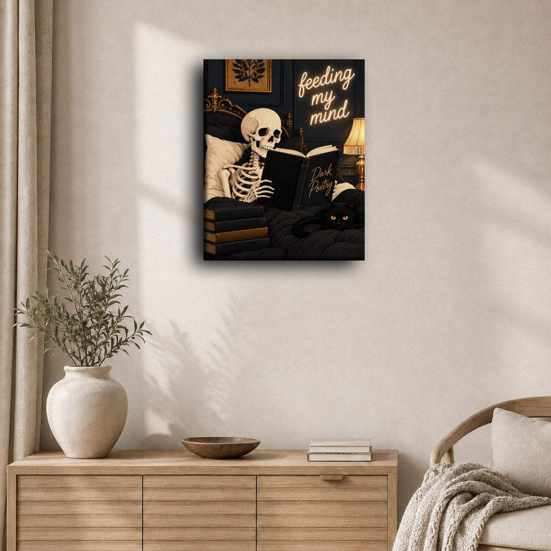 Malen nach Zahlen - Gute-Nacht-Lektüre eines Skeletts