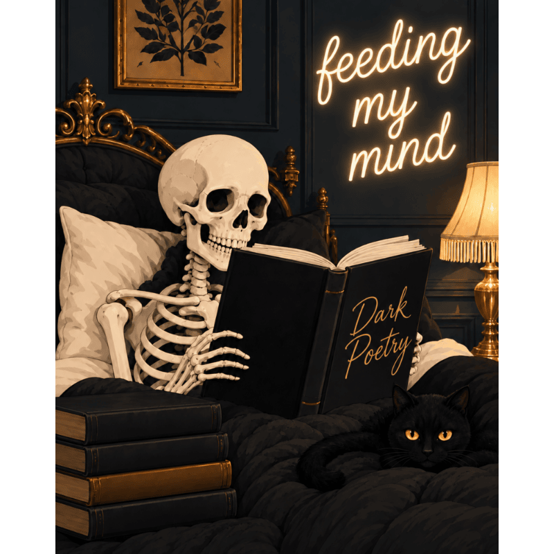 Malen nach Zahlen - Gute-Nacht-Lektüre eines Skeletts