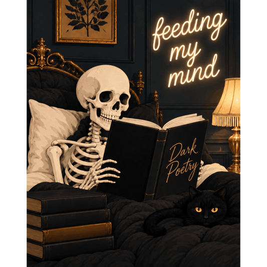 Malen nach Zahlen - Gute-Nacht-Lektüre eines Skeletts